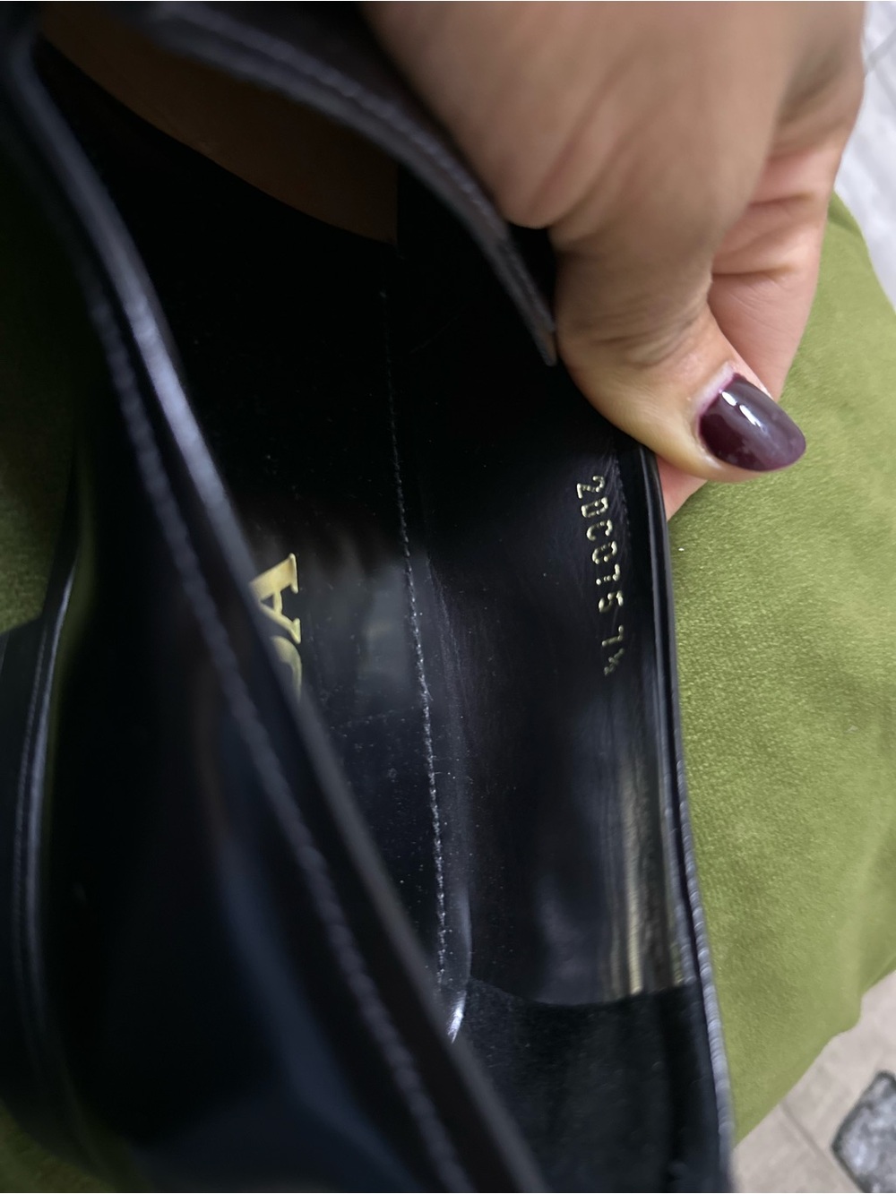 Prada Black Patent Leather Slip-On Loafers with Logo Bar - Picture 8 of 9
